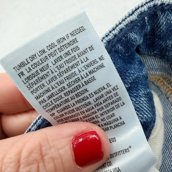 American Eagle AirFlex+ Tencel Distressed Jean Shorts 34 NWT - Picture 9 of 12